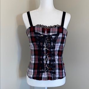 Cute Lace & Tie Punk/Goth or Halloween Corset
